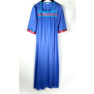 Vintage 1970’s Henson Kickernick Long Kaftan Style Short Sleeve House Dress S/M